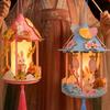 Traditional Palace Lantern Toy Chinese DIY Kit for Mid Autumn, Festival Handheld Glowing Autumn Decoration Paper Lamp with LED Light &