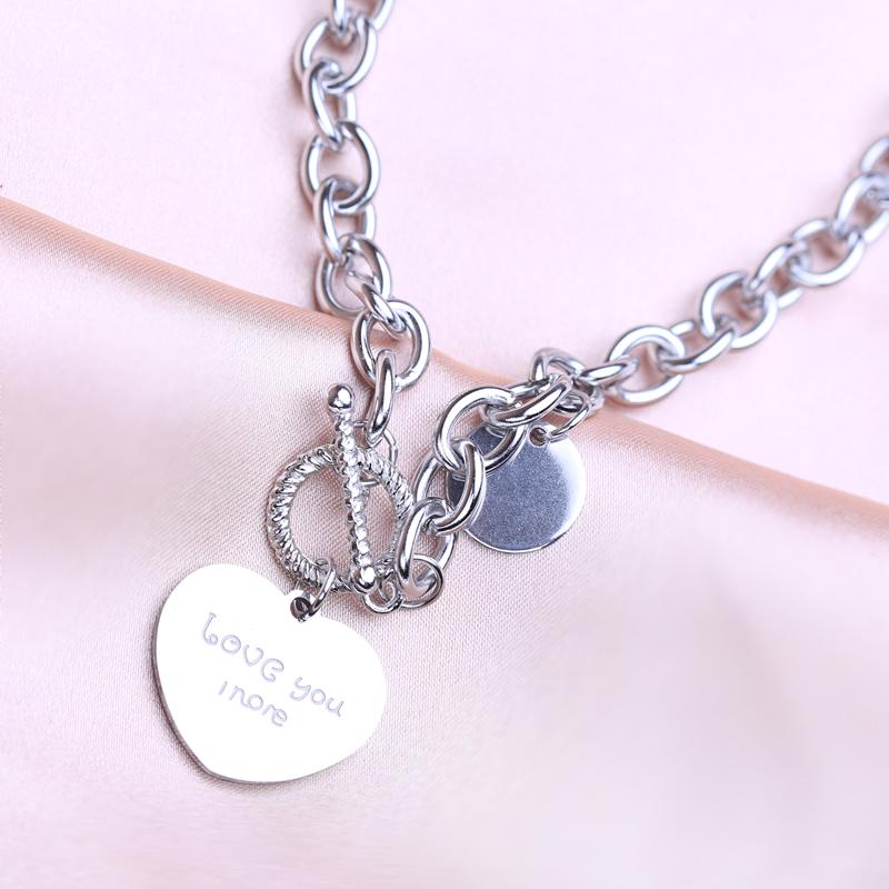 

KNIKOO модное ожерелье в форме сердца, женская подвеска для женщин и девочек, ожерелье в стиле хип-хоп, ювелирное изделие, подарок белый