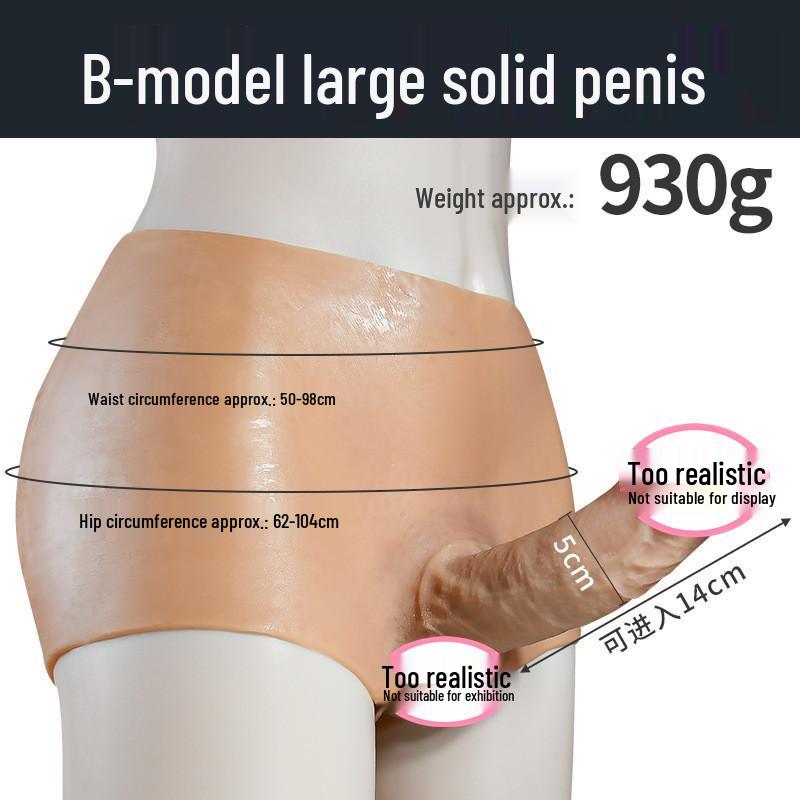 Silicone Wearable Hollow Penis Cross-dressing Leather Underwear for LGBTQ+ Adults