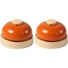 2 ks oranžová interaktívna základňa Komunikácia Mačka na zvonenie Zvonček, Zvonček, Protišmyková Dverová Potravinová Zvonček: Hlasitý gumový zvonček pre psa a dvere Zariadenie na oznamovanie Zvonček