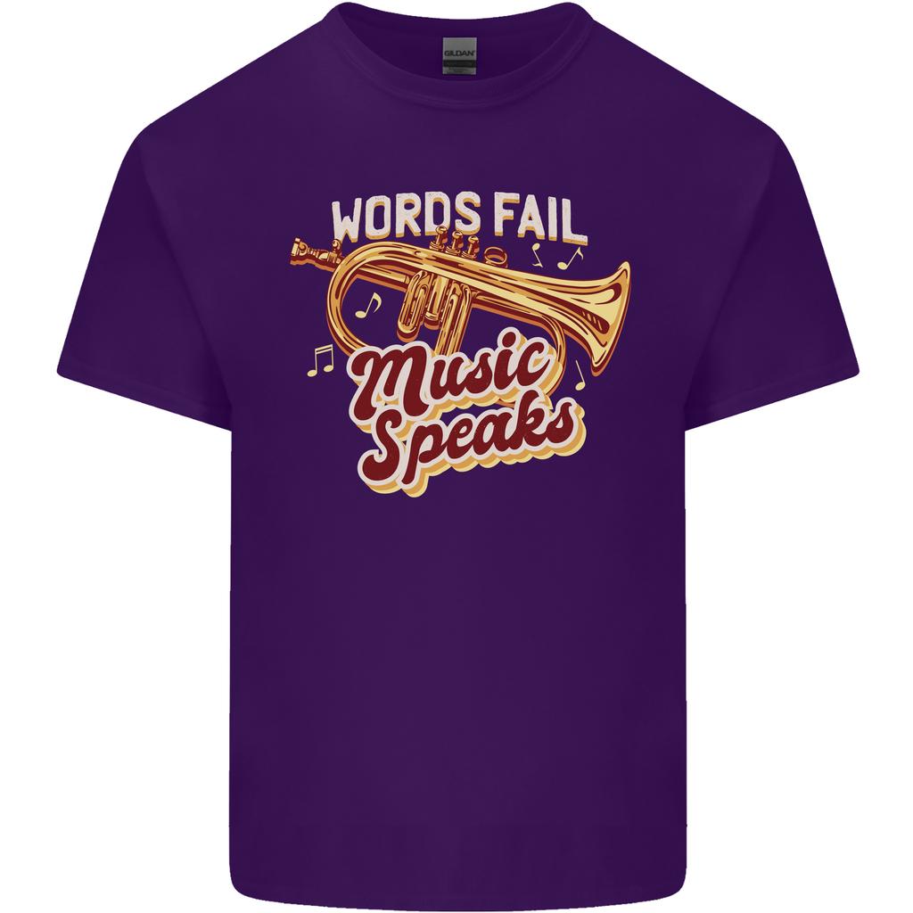 Flugelhorn Music Speaks Where Words Fail Unisexs Light Cotton TShirt