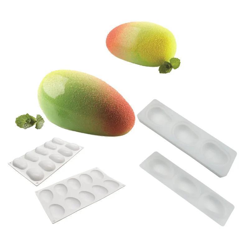 Mangos Shape Mousse Dessert Silicone Mold Baking DIY Semi-dimensional Mangos Ice Cream Chocolate Mold