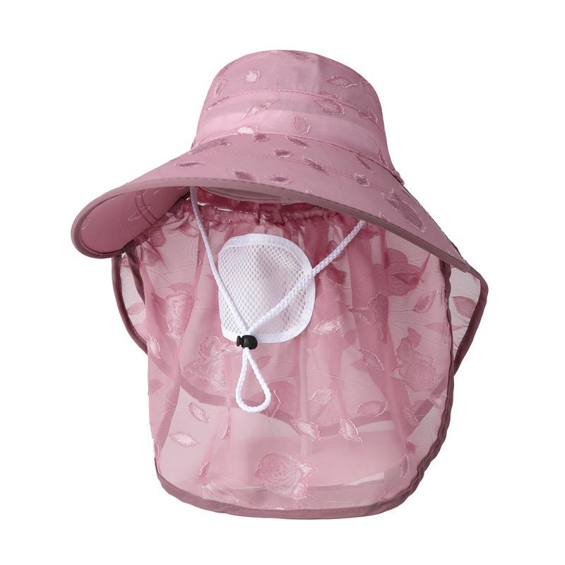 

Hat Women s summer sun hat Big brim UV protection tea picking hat Sunscreen face mask Dry farm work sun hat M（56-58cm）