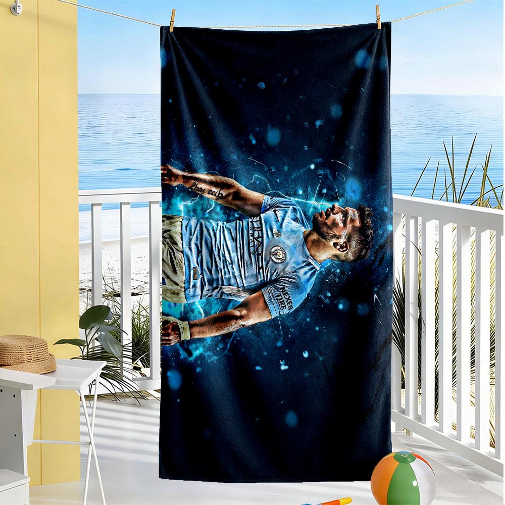 Kun Aguero Celebration Moment Beach Towel Super Soft Microfiber Quickdry Fabric Comfortable Lightweight