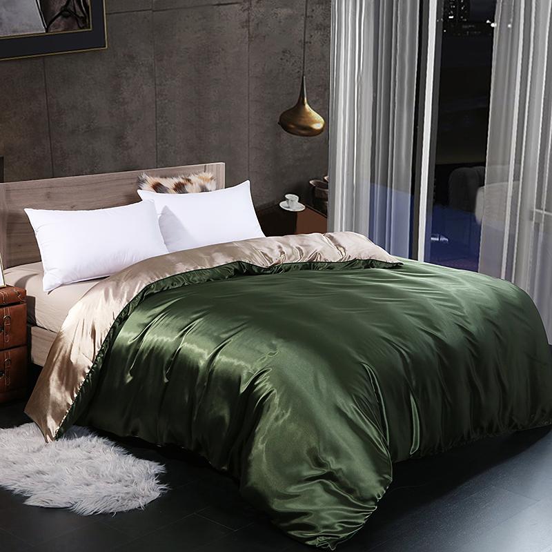 Luxury High Quality Satin Duvet Cover Rayon Quilt Cover High Density Fabric Duvet Cover Supple High Waterfall