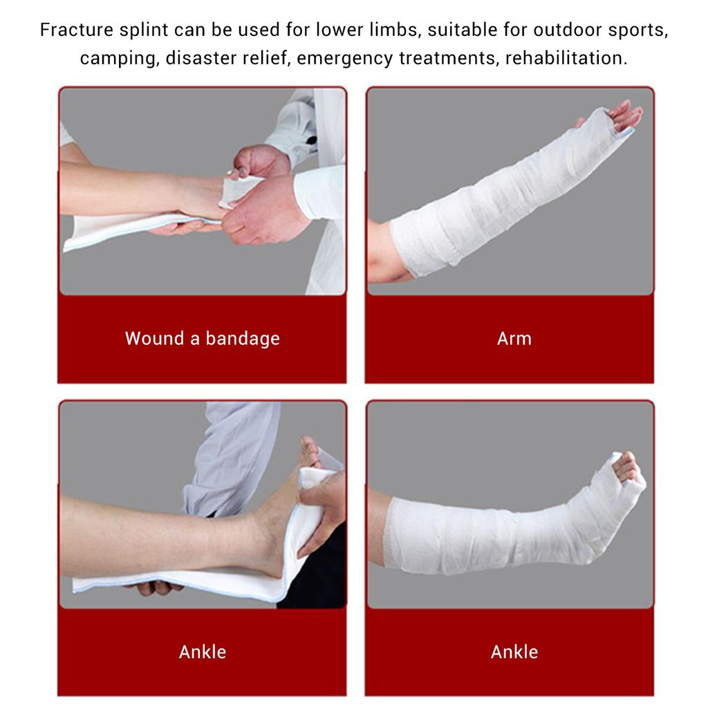 Leg Fracture Fixation Splint Good Strength Breathable Holes Lower Limb Support Wrap Brace