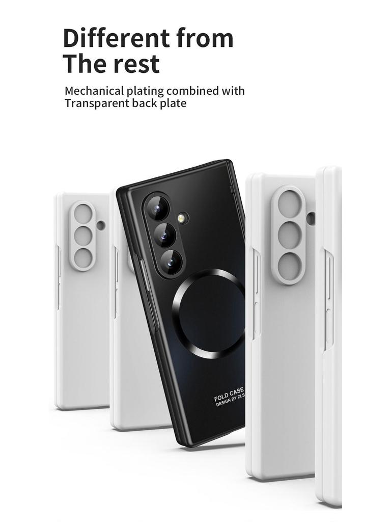 Compatible Samsung Z Fold6 Magnetic Phone Case for Wireless Charging - Fold7 Protective Case