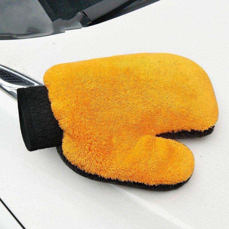 1pcsVelvet Car Wash Gloves Car Cleaning Care Mitt Lined With Waterproof Furniture Glass Dust Cleaner