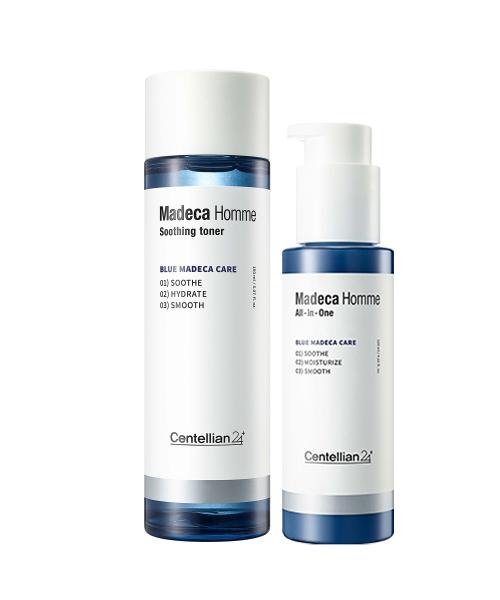 Centellian24 Homme Madeca Soothing Toner 150ml + All-in-One Essence Lotion 125ml Set NONE