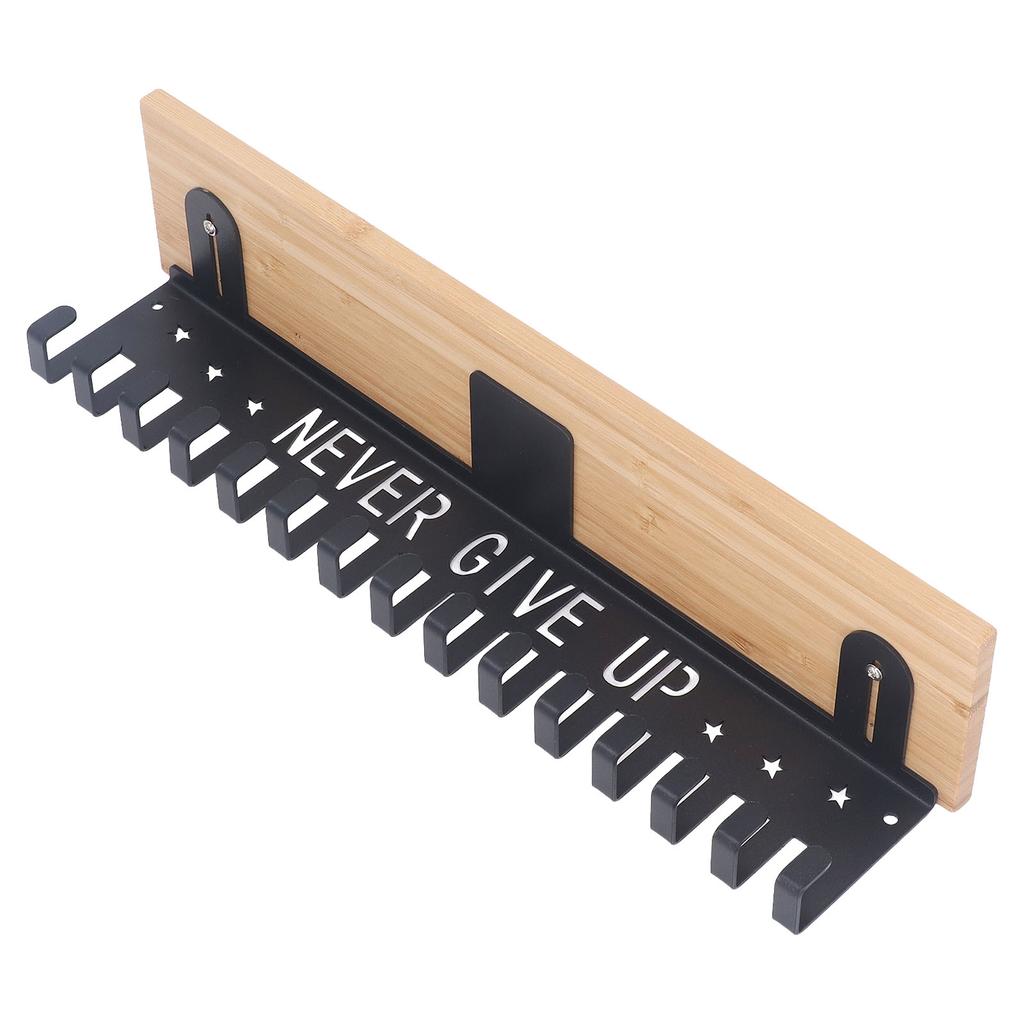 Metal Award Display Trophy Shelf Bamboo Trophy Shelf Metal Wall Mounted Medal Display Hanger