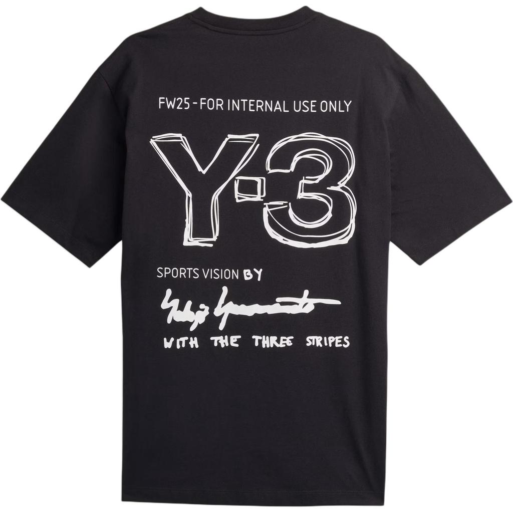 Y-3 Short-Sleeve Tee Black Unisex Tops KB2608