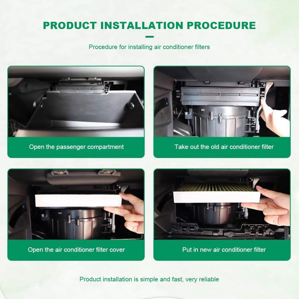 Car Fresh Breeze Air Filter Replacement For Car Passenger, Premium Cabin Air Filter With Activated Carbon, Easy To Tall, Auto Compartment Air Filters