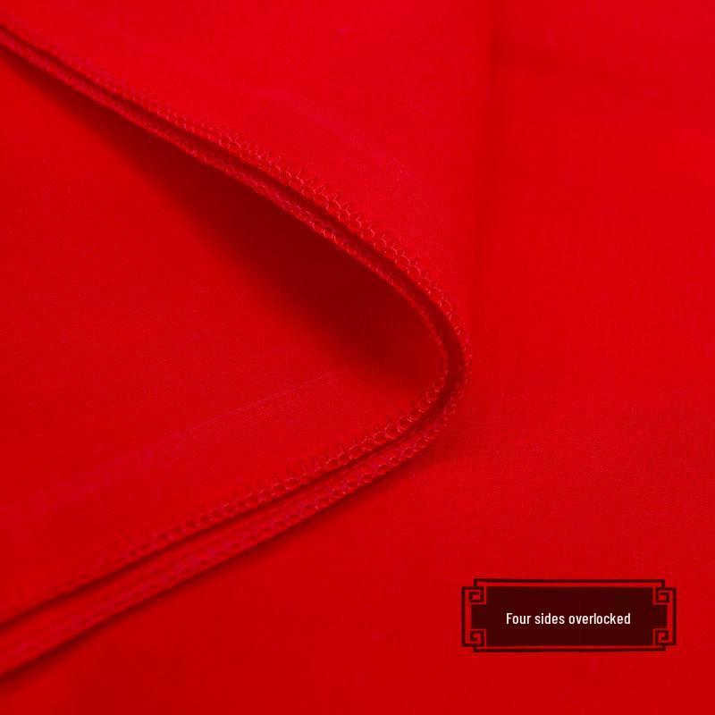 Silk Cotton Chinese Red Fabric for Happy Events and Housewarming, Free Shipping