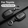 Car Leather Key Case Cover Holder For Toyota CHR Camry RAV4 C-HR Corolla Highlander Prius Land Cruiser Prado Keychain Accessorie