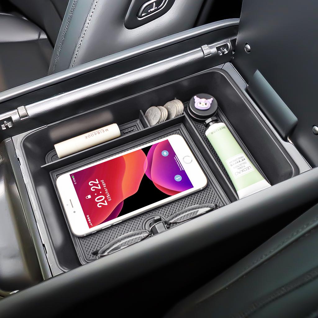 For 2025 Hyundai Santa Fe Center Console Tray Storage Organizer Armrest Secondary Box Storage Car Tray Coin Interior Accessories