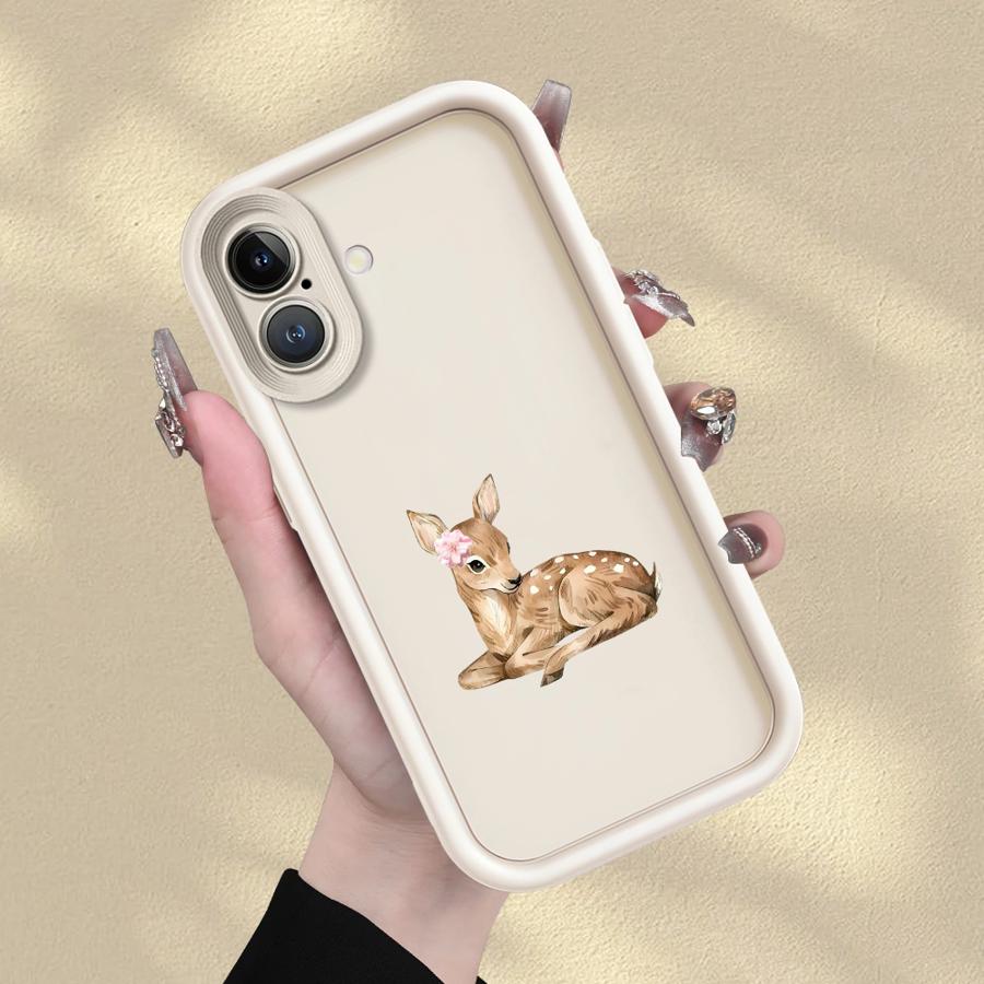 Case for iPhone 17 Pro Max 17e 16 13 11 15 Plus 14 Air 12 Pro Phone Cover Vintage Brown Deer Design