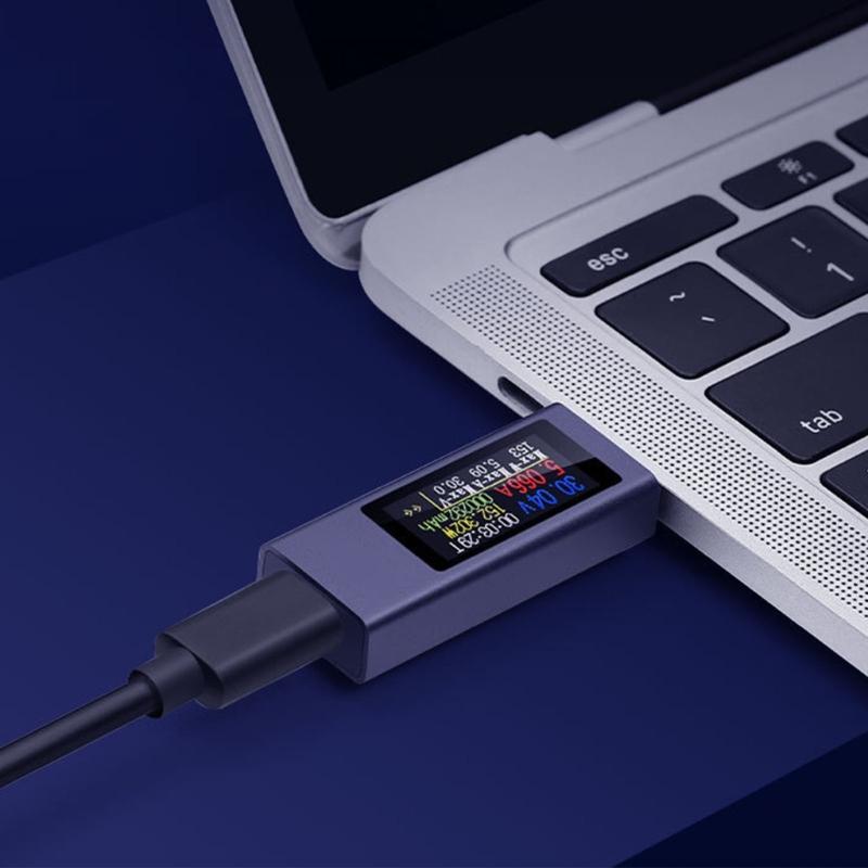 Real Time Charging Current Voltages Monitor Accuracy 0.001A Voltages Tester Aluminum Construction For Mobile Devices