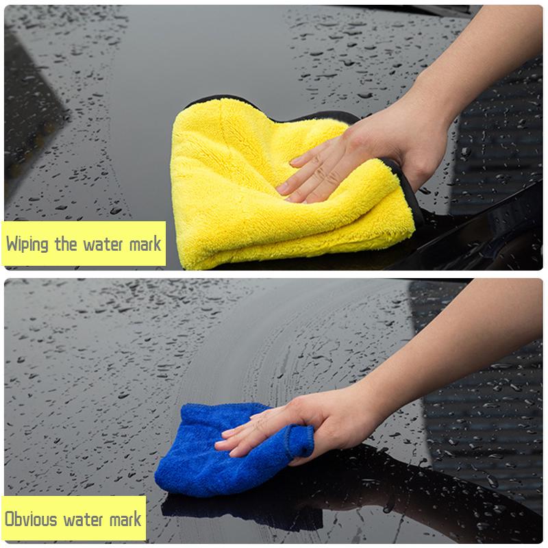 5pcs Car Care Wash Tools Thick Plush Soft Microfiber Cleaning Polishing Towels 30x40cm