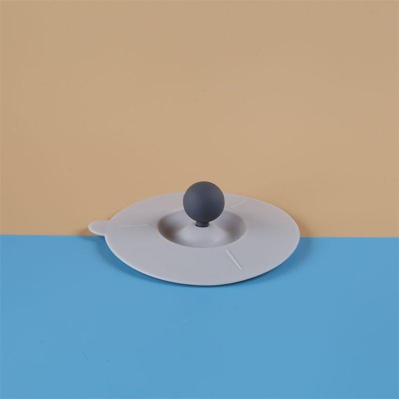 Three-point Division, Multi-functional Silicone Cup Lid, Heat-resistant Mug Dust Cover, Soft Cover, Spherical Center, Suitable for Both Men and Women