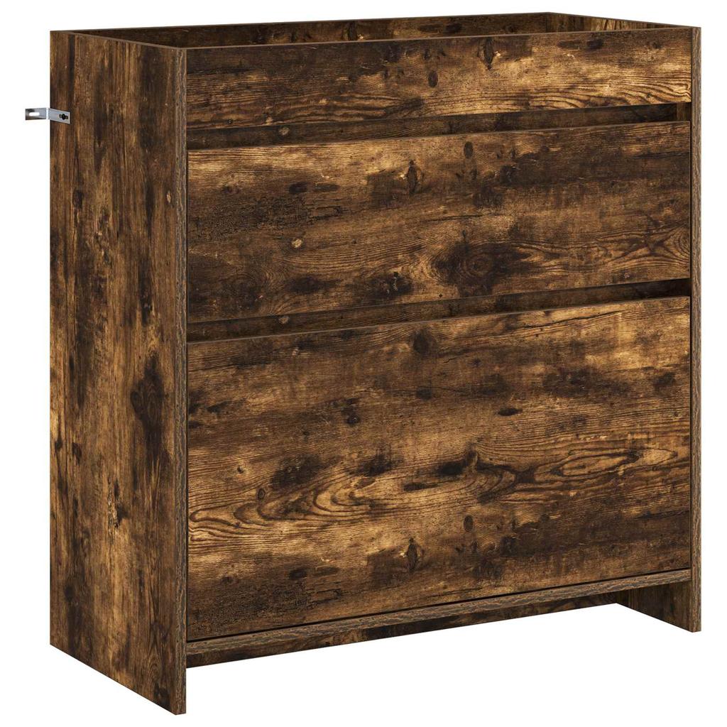 Bathroom Vanity Cabinet Smoked Oak 78.5 x 37.5 x 81 cm