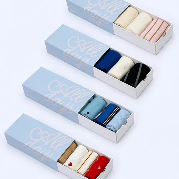 All Days Palette Socks Women 5P - 04 Retro Pop (Women's Socks/All-Season Socks/Gift Set)