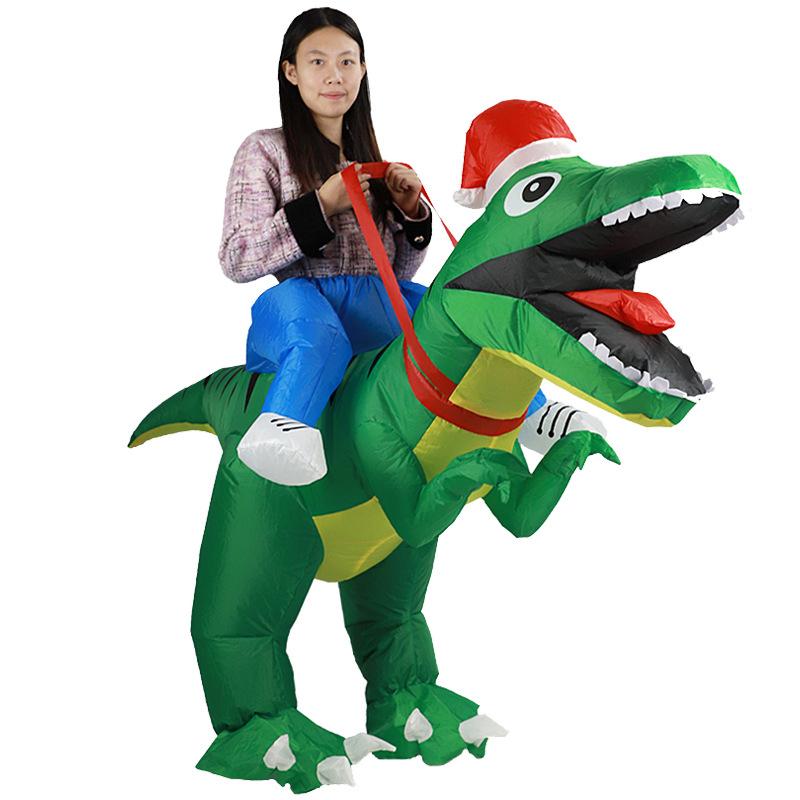 

Christmas Ride Dragon Inflatable Costume, Adult 150-190cm зелений