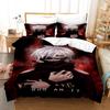 Juego de cama de anime Tokyo Ghoul Kaneki Ken impreso en 3D para niños y adultos, tamaño individual, queen, funda nórdica, funda de almohada, cama