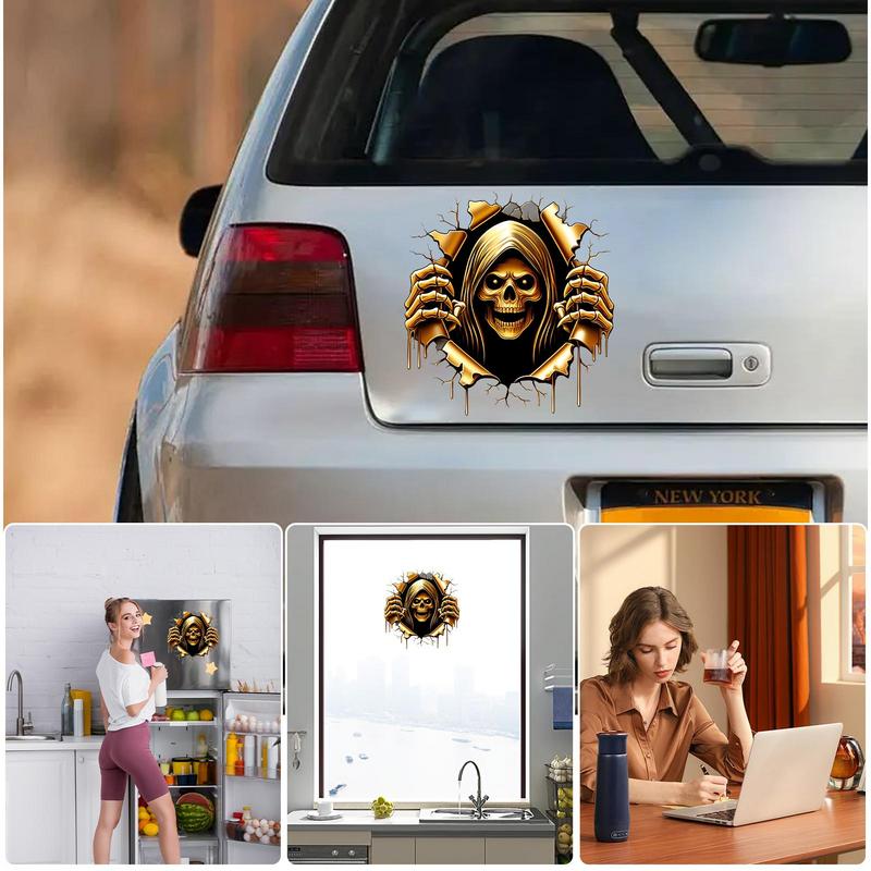 Halloween Autoaufkleber Lustige 3D Fahrzeugaufkleber Halloween Gothic Auto Dekorationsaufkleber für SUV Fenster Motorrad Auto Zubehör
