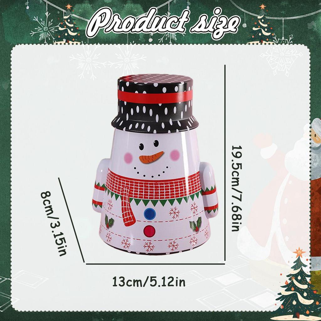 Christmas Jars Airtight Santa Snowman Cute Candy Jar Cookie Container For Stocking Stuffers Party Favors Greeting Cards Kids