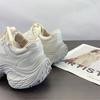 2025 spring new white moonlight, old feeling, polished thick sole, increased height 6cm small sports dad shoes women