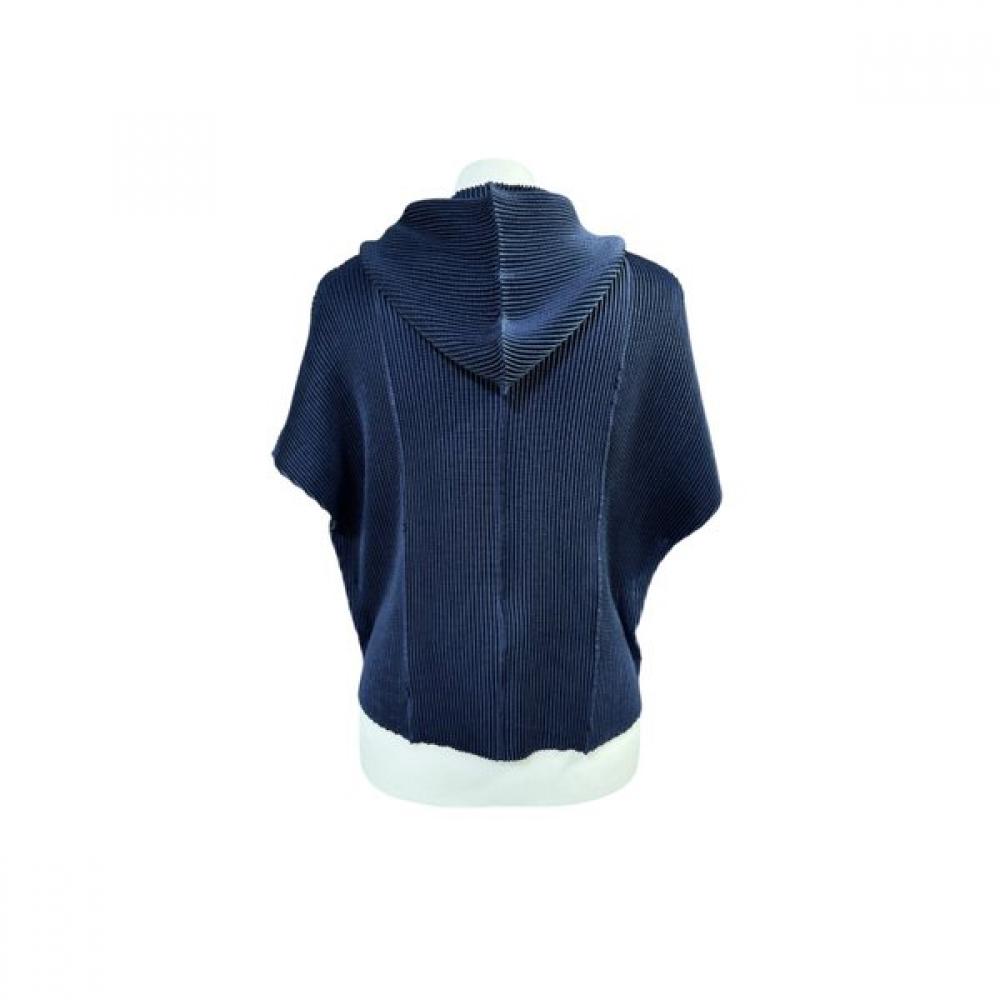 LA VITA JUNKO Button Up Hood Short Sleeve Vest Ltsvt003 