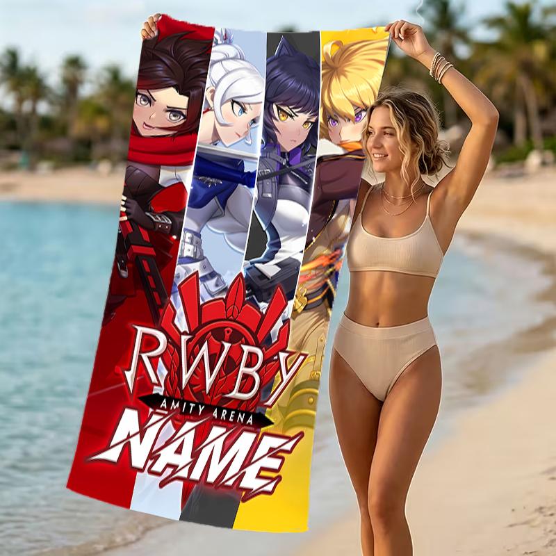 Customizable Personalized Beach Towels RWBY Volume Themed designs.Suitable for the Beach, Yoga, Sports;ideal As Beach Accessories