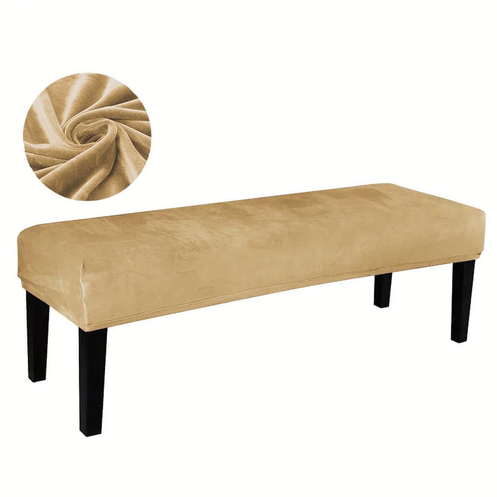 1pc Solid Colour Silver Fox Plush Bench Cover, Warm Chair Covers for Hotel Bedroom, Living Room, Winter Dustproof Cushion Covers