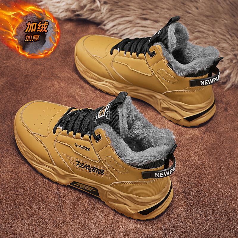 Fashion CYYTL Fur Warm Mens Shoes Winter Sneakers Casual Outdoor Platform Leather Sport Hiking Designer Luxury Tennis Loafers Snow Boots