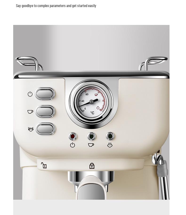 Italienische halbautomatische Espressomaschine mit Milchaufschäumer