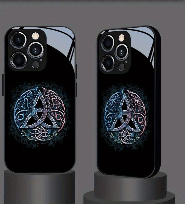 Celtic knot decorative pattern glass Phone Case  for iPhone 17 16 15 14 13 12 11 Pro Max Plus, as a shock-proof Cover