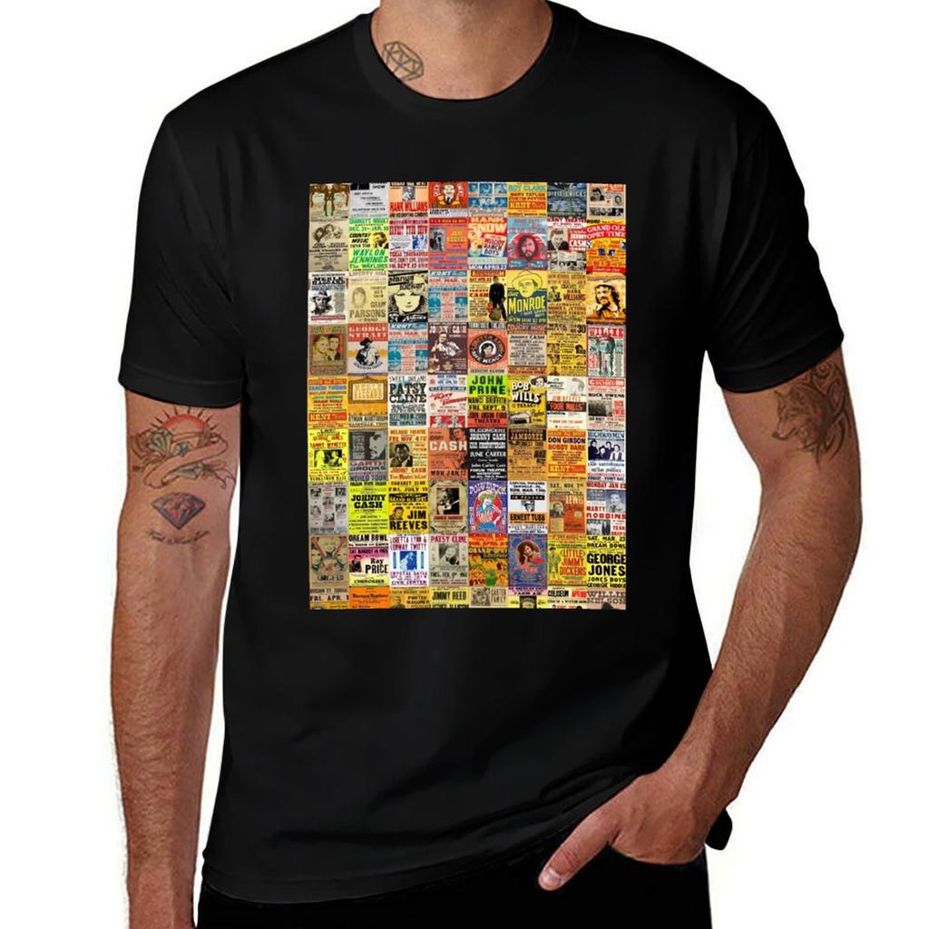Country Music Posters TShirt Big and Tall Basic Tee Shirt