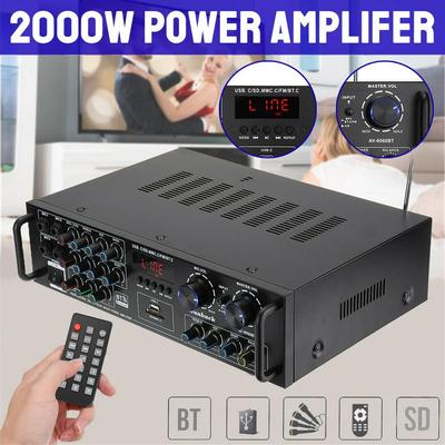 Hause 800W AV-6060BT HIFI Digital Verstärker Bluetooth 5,0 Audio Power Auto Stereo Verstärker Karaoke Professionelle Amp Subwoofer