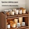 Modern Wooden Kitchen Storage Shelf with Cup Holder