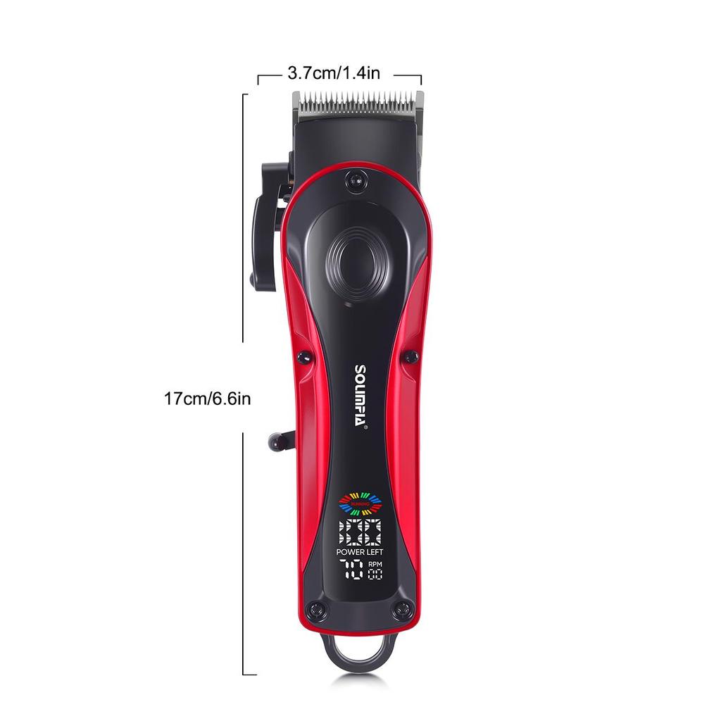 Solimpia Elektrischer Haarschneider Salon Professionell Intelligente Klinge Mikro-Einstellung Pompadour Carving Trimmer