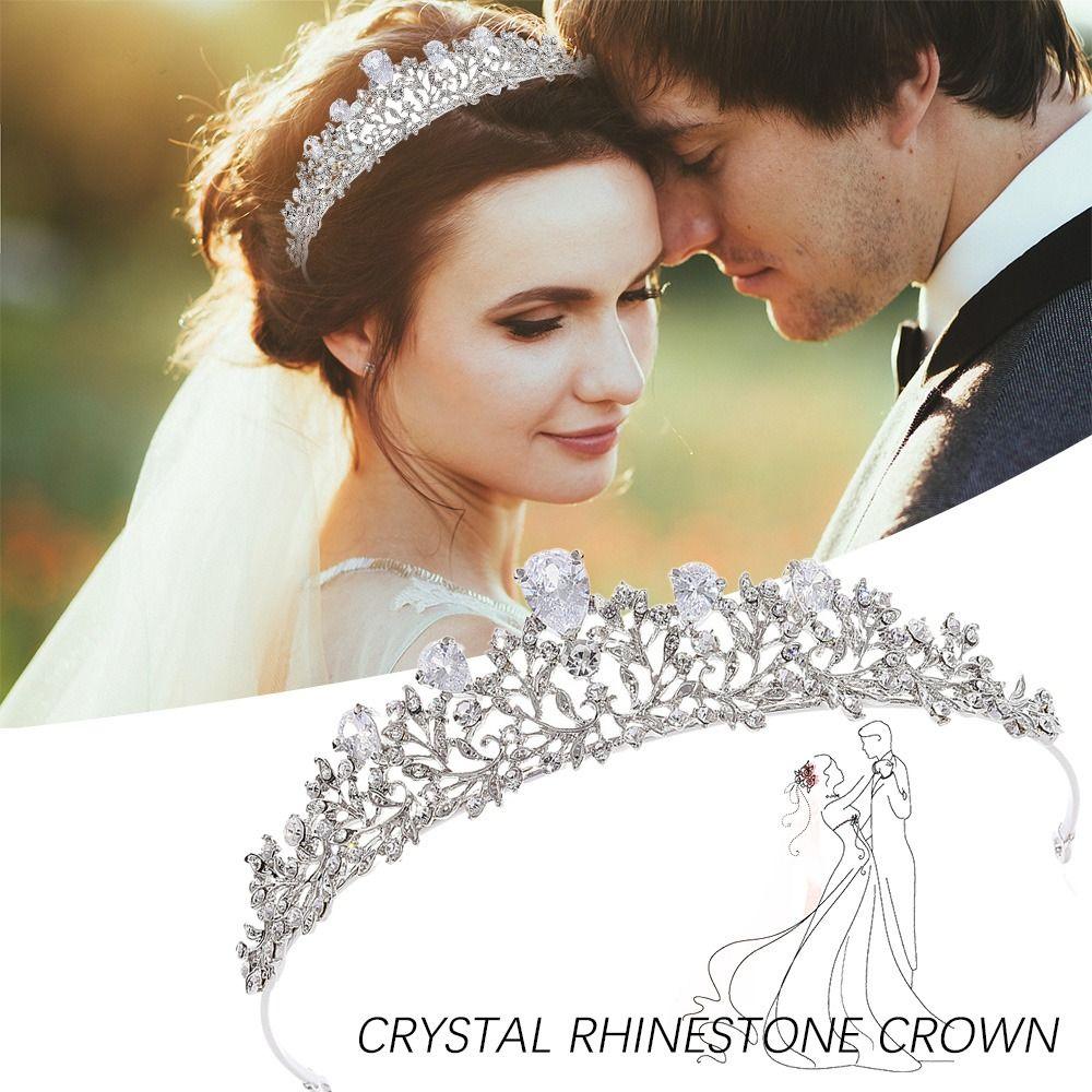 

Accessories Jewelry Princess Rhinestone Crown Crystal Headband Bride Headbands Silver Tiara Crown