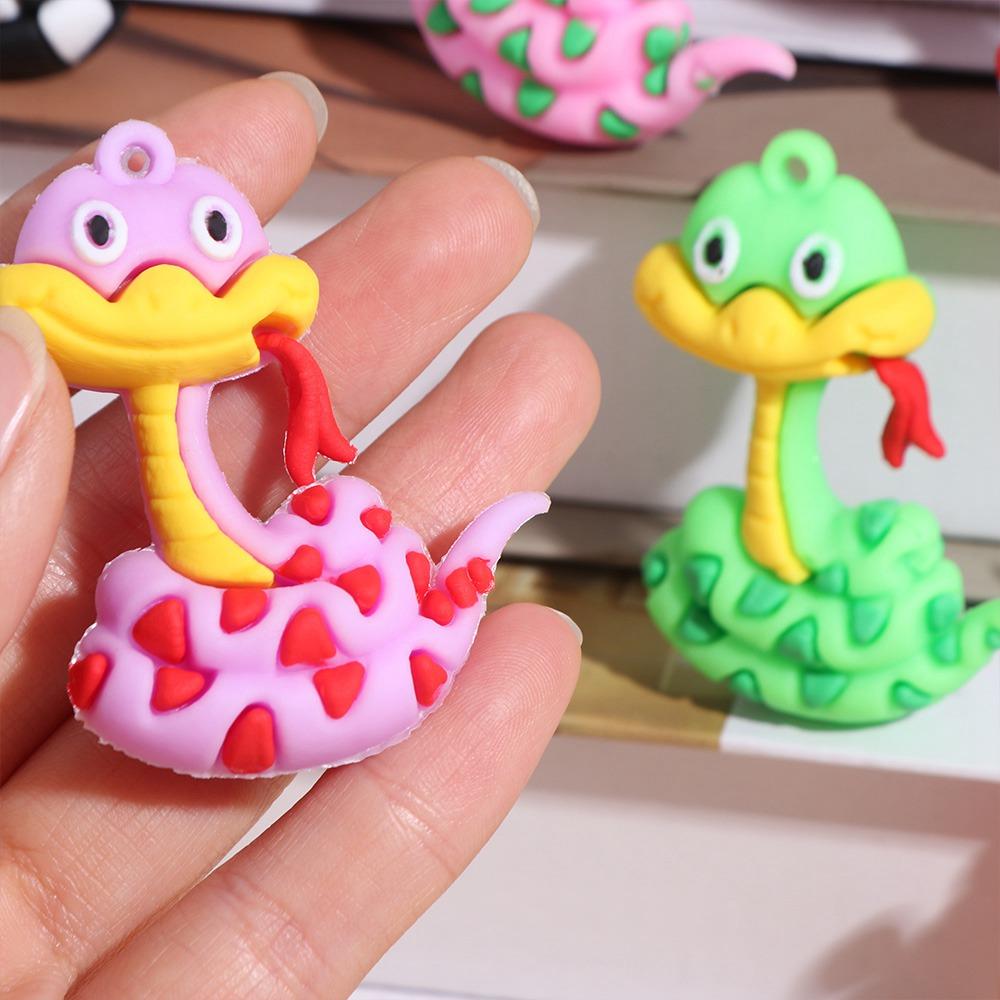 10PCS Spring Festival Snake Ornament 2025 New Year Snake Charms Cute Snake Pendant  Keychain