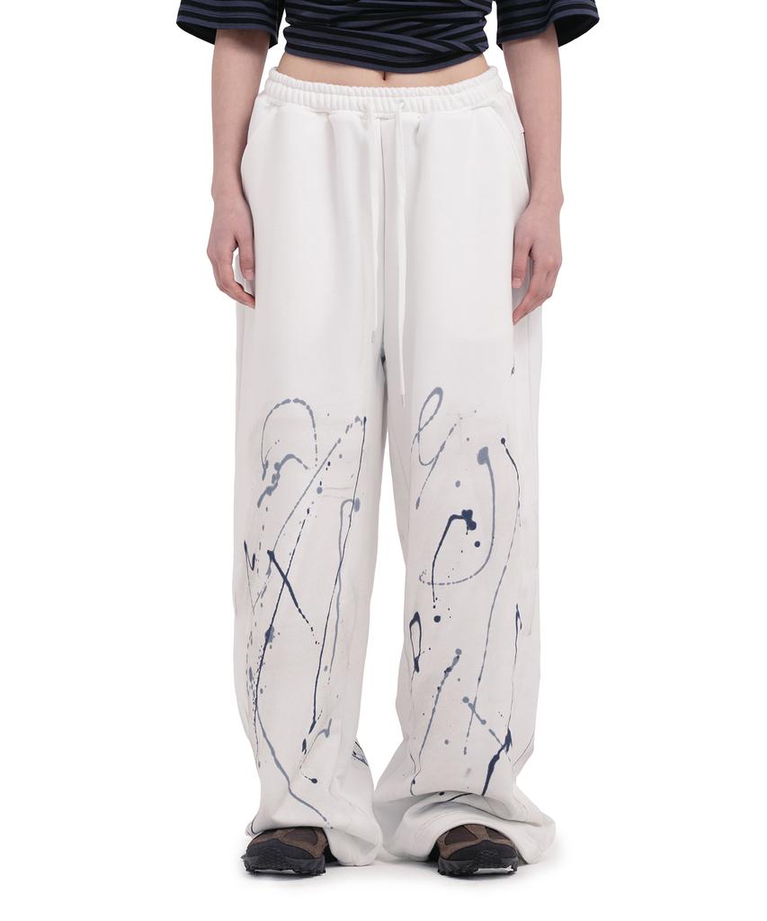 Depeugameoncheu Feather Painting Pants [White]