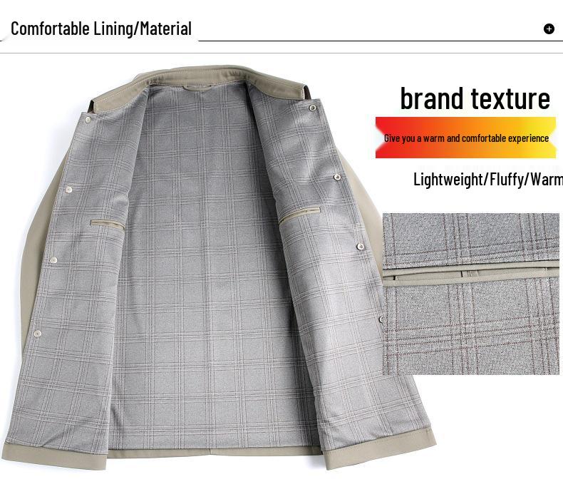 Men's Spring & Autumn Silk Lapel Jacket - Thin Business Casual Coat for Middle-aged Civil Servants and Dads