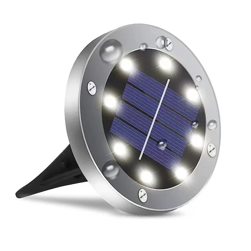 IP68 LED Outdoor Solar Power Ground Light Solar Path Deck Lights Underground Light Yard Driveway Lawn Garden Decor Lighting