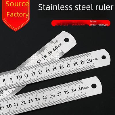 Neutral Steel Ruler Set: 15cm & 20cm Iron Tester Measuring Tool