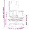Office Chair with Reclining Function Taupe Fabric