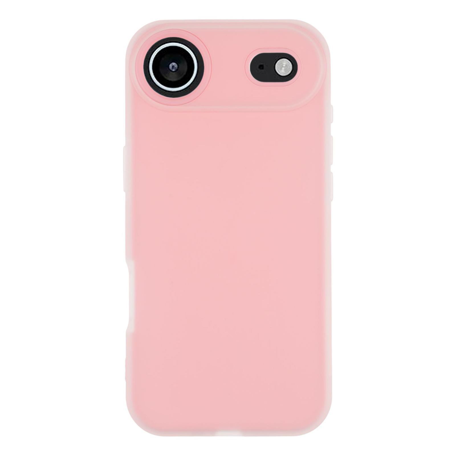 

Для iPhone 17 Air Case 2 в 1 PC+TPU Матовый чехол для телефона Большой вырез для камеры Light Pink