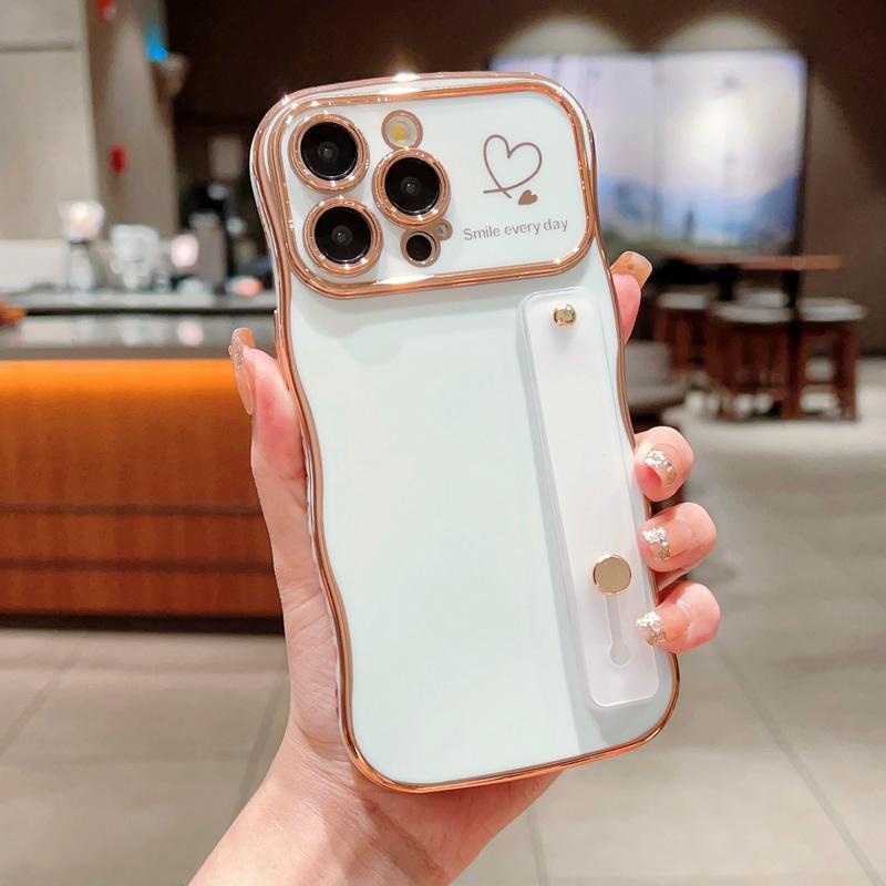 

Простой глянцевый чехол с рисунком в виде сердца для iPhone 16 Plus 15 Pro 14 Pro Max 13 12 11, мягкий силиконовый держатель-подставка, противоударный мягкий чехол для телефона из ТПУ iPhone 11 белый