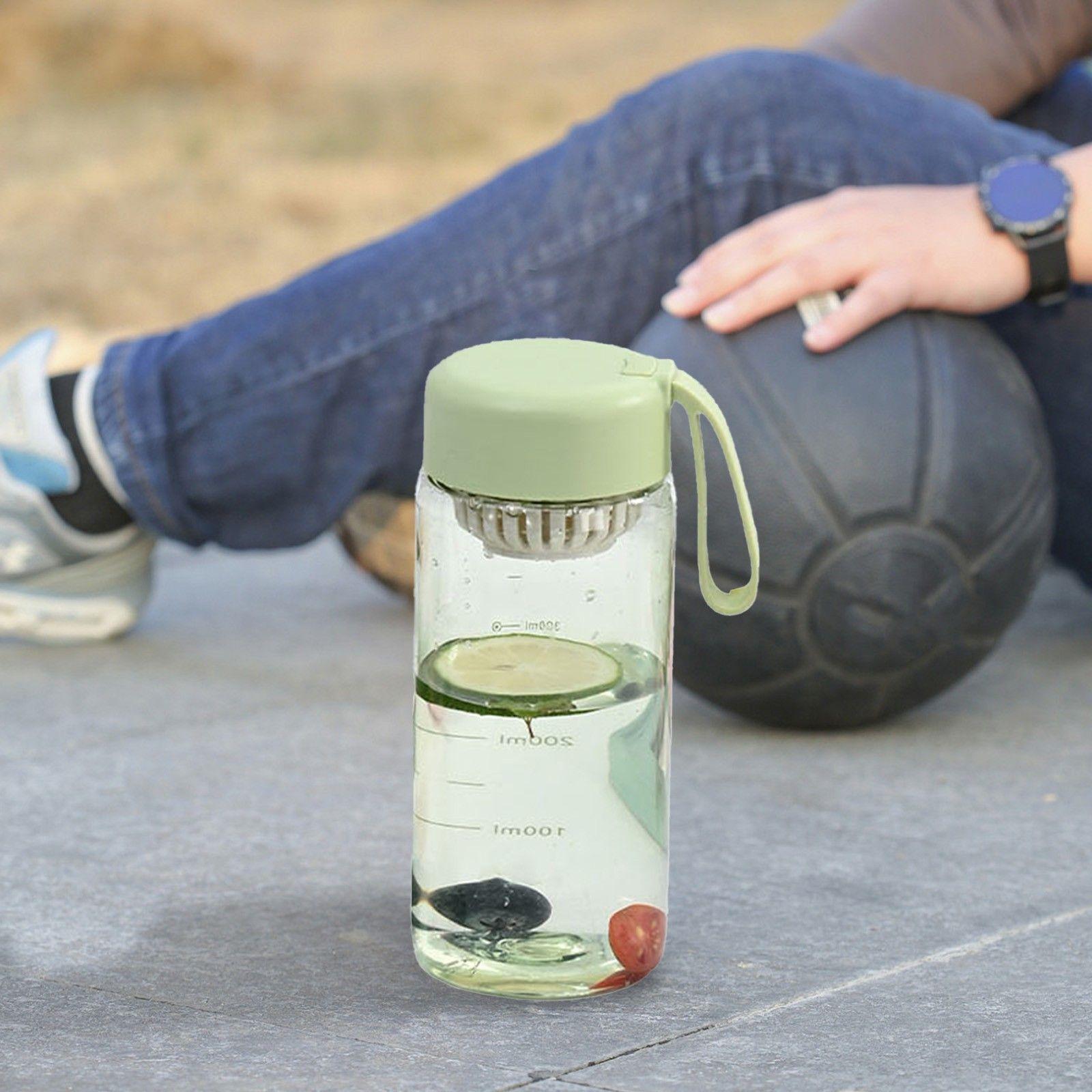 

Creative Tea Infuser Water Bottle with Leaf Filter and Separation Design 650ml Capacity Reusable Sports Water Flask for Tea and Infused Drinks One Size зелёный